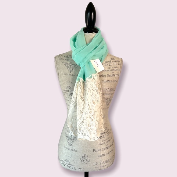 NEW Tulle Laced Bohemian Sheer Scarf